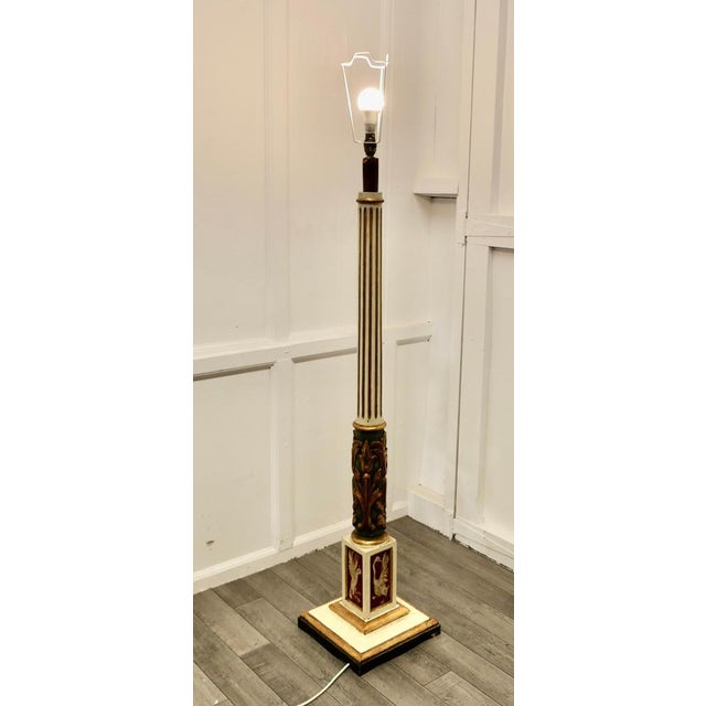 Spanish Folk Art Floor Standing Standard Lamp, 1920s For Sale - Image 6 of 8