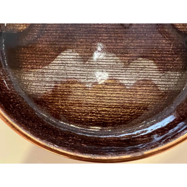 Metal Studio Del Campo Wave Italian Mis Century Enamel Bowl For Sale - Image 7 of 13