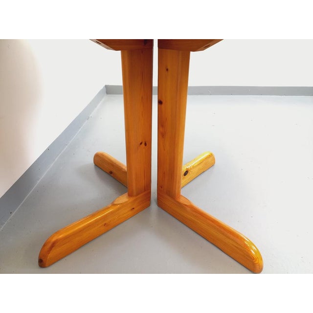 Round Extendable Pine Table, 1970s For Sale - Image 15 of 18