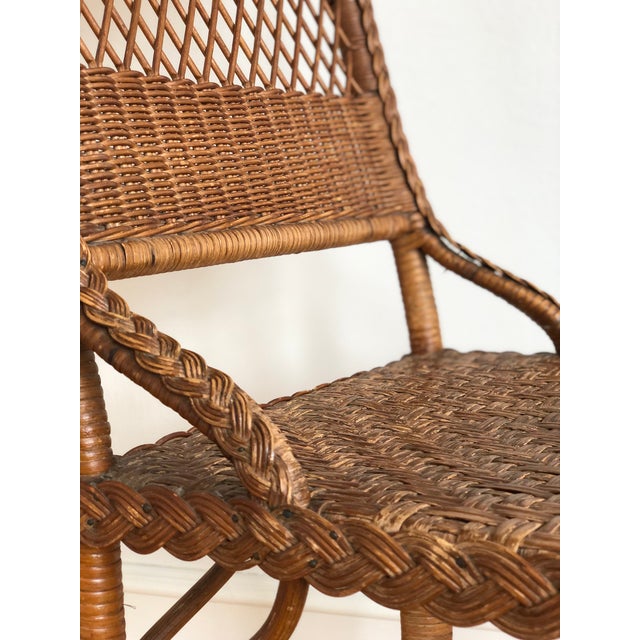 Vintage Rattan Chair by R. Wengler, Copenhagen For Sale - Image 6 of 13