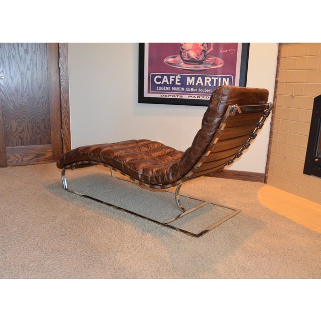 Oviedo Restoration Hardware Leather Chaise Chairish