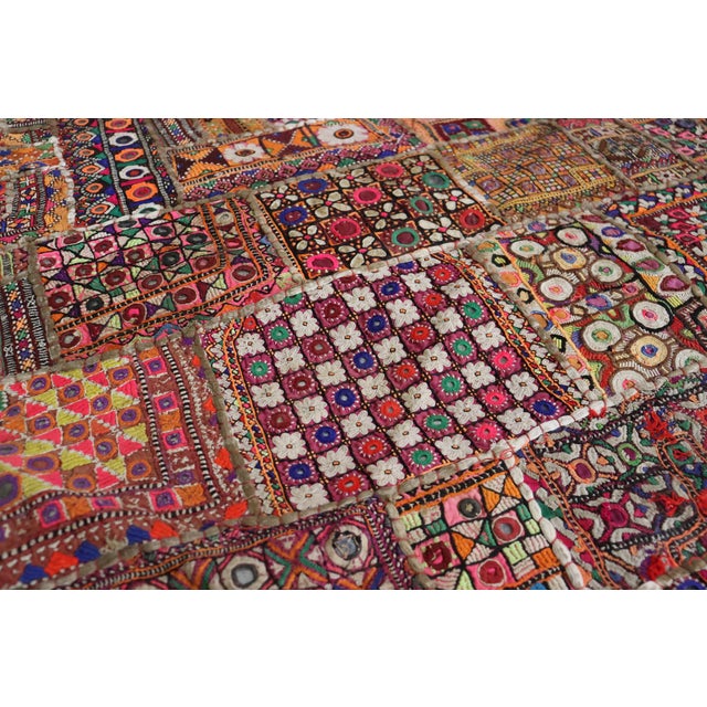 Vintage Embroidered Wall Hung Patchwork Tapestry, 1950s For Sale - Image 11 of 18