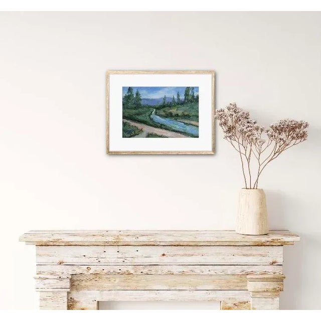 Modern Impressionist Landscape Painting — Swimming Hole For Sale - Image 4 of 7