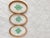 Traditional Set of 3 Oval Handmade Rattan Mother of Pearl Inlaid Trays With Green Floral Pattern For Sale - Image 3 of 6