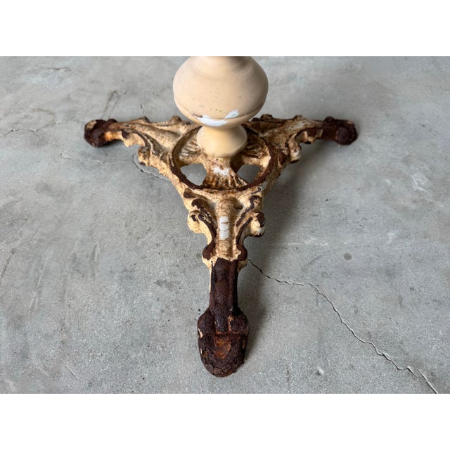 Vintage French Style Metal Garden Side Table / Plant Stand For Sale - Image 11 of 12