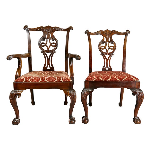 Traditional Set of Eight Waring and Gillow George III Style Mahogany Dining Chairs For Sale - Image 3 of 11