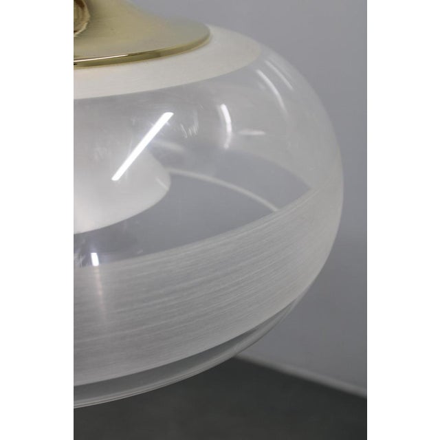 Mid-Century Italian Brass and Plastic Pendant Lamp, 1970s For Sale - Image 6 of 11