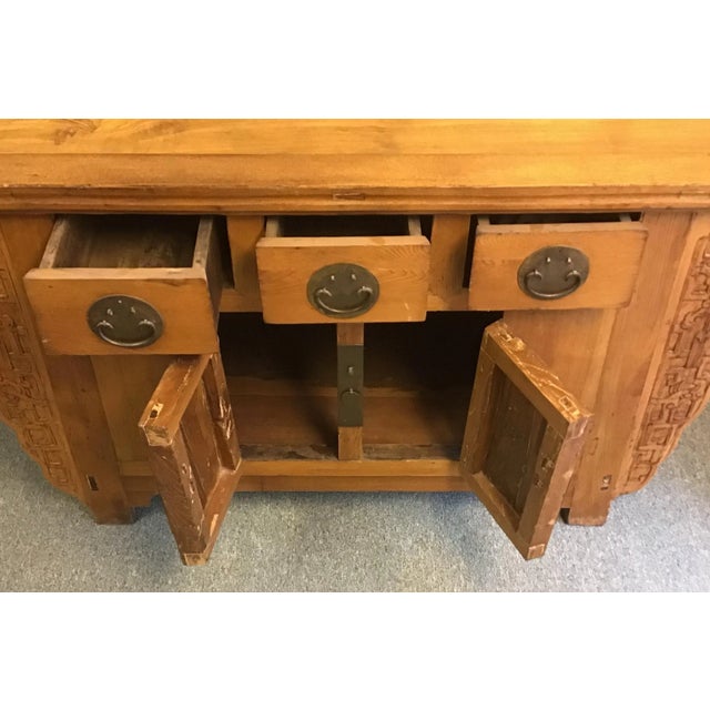 Wood Antique Chinese Altar Cabinet For Sale - Image 7 of 12