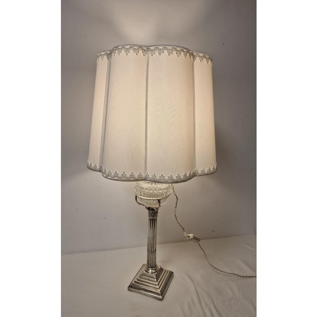 Sterling Silver Table Lamp from Hamilton & Inches Ltd., Early 1900s For Sale - Image 12 of 17