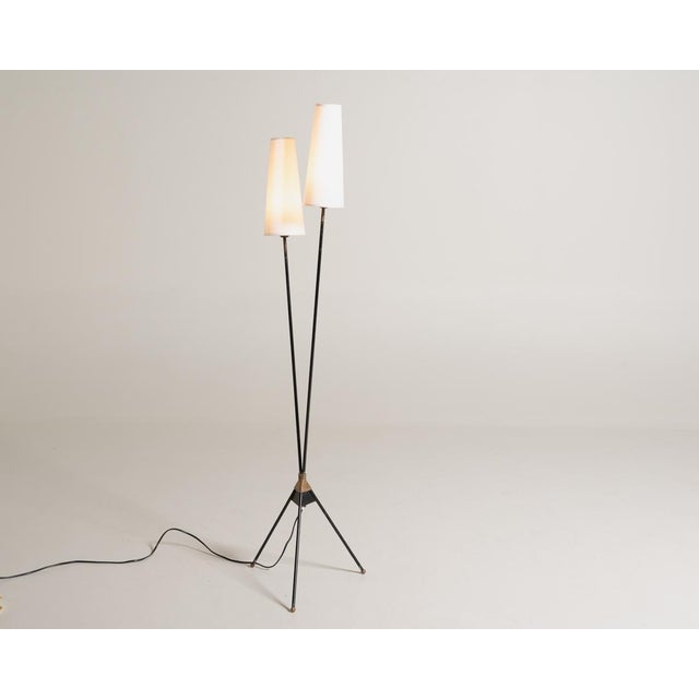 Scandinavian Floor Lamp with Lampshades, 1950s For Sale - Image 11 of 11