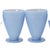 Glass Jeanette Glass Delphite Blue Cherry Blossom Footed Juice Tumblers, Set of Four For Sale - Image 7 of 9