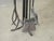 Black Set of Three Vintage French Country Black Iron Fireplace Tools Plus Poker Tool For Sale - Image 8 of 17