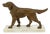 Art Deco Gold-Colored Zamak Dog on Marble Base For Sale
