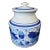 Vintage Italian Blue & White Hand Painted Art Pottery Cannister Ginger Jar With Lid For Sale