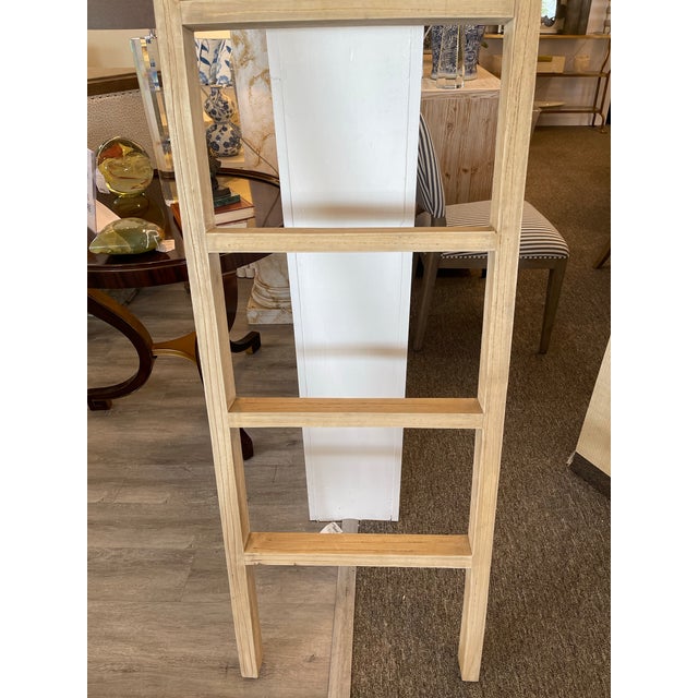 Modern Modern Wood Ladder in Antique Finish For Sale - Image 3 of 5