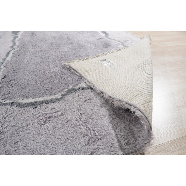 2020s 8x10 Maya Classic Purple Abstract Modern Hand Knotted Wool Carpet Rug For Sale - Image 5 of 8