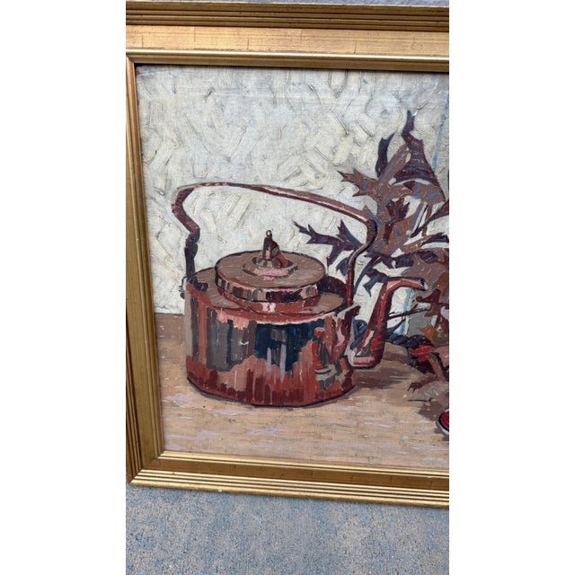 1920s Large Still Life Oil Painting by G. Menner 1920 For Sale - Image 5 of 7