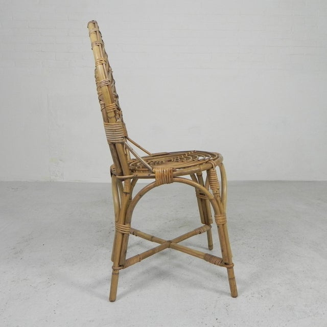 Bamboo Dining Table Chair, 1950s For Sale - Image 9 of 18
