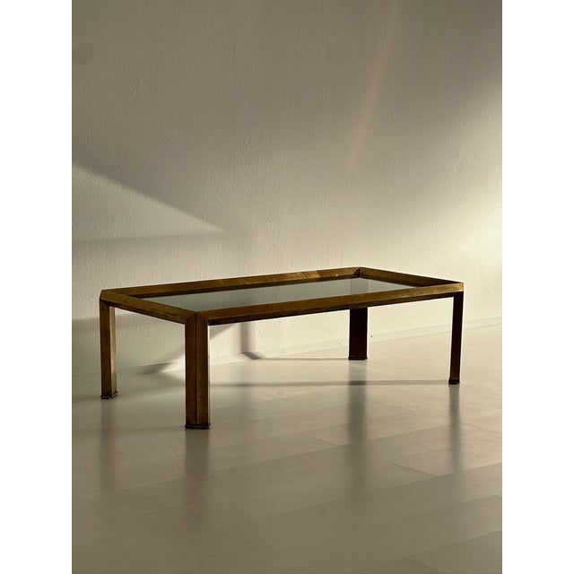 Coffee Table in Crystal and Brass, 1970s For Sale - Image 10 of 11