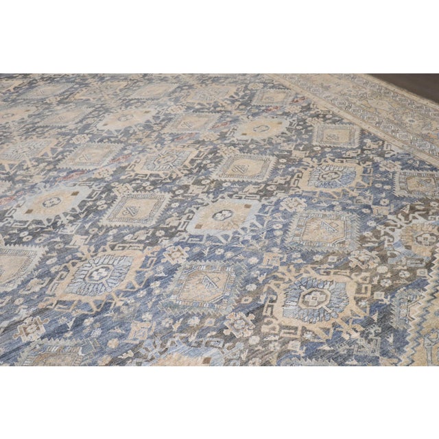 Early 20th Century Zabihi Collection Oversize Geometric Antique Persian Malayer Rug For Sale - Image 5 of 12