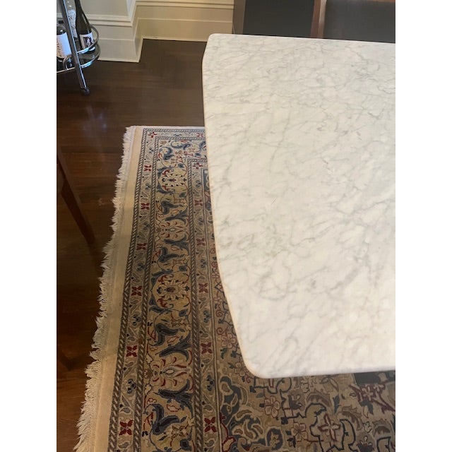 B&b Italia Eileen Dining Table by Antonio Citterio | Carrara Marble & Chrome | 94.5" For Sale In New York - Image 6 of 9