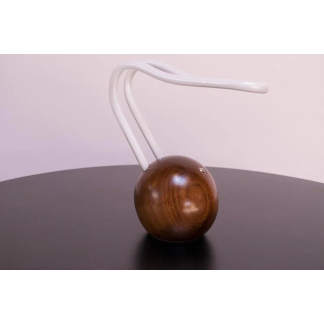 Contemporary Studio Craft Walnut and Neon Touch "BuraBura - Otto" Lamp For Sale - Image 9 of 13