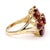 Metal Vintage 7.8 Carat Red Garnet 14k Gold 7 Stone Cluster Cocktail Ring For Sale - Image 7 of 11