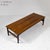 Rectangular teak coffee table with a beautiful grain that enhances the simple shape of the top. The wood has some dents in...