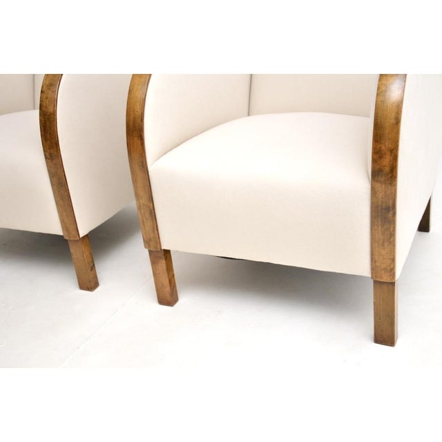 Art Deco Swedish Armchairs in Satin Birch, 1930s, Set of 2 For Sale - Image 10 of 11