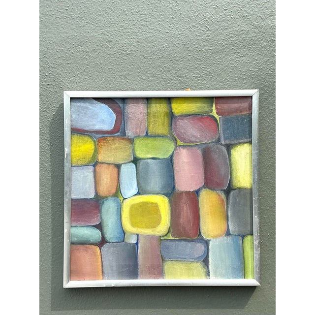 Vintage Original Abstract Oil on Board For Sale - Image 11 of 12