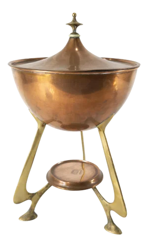 Swedish Art Nouveau Copper and Brass Urn by Grillby