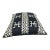 African Custom Made Black and White Kente Cloth Pillow 21" by 19" For Sale