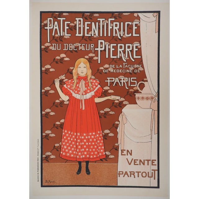 Bernard Boutet de Monvel, Little Girl and Her Toothbrush, 1895, Lithograph For Sale