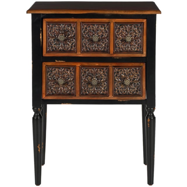 2020s 2 Drawer Side Table in Dark Brown For Sale - Image 5 of 5