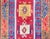 A stunning early 20th century Turkish Konya kilim rug with a fantastic bold tribal pattern containing two large stylized...
