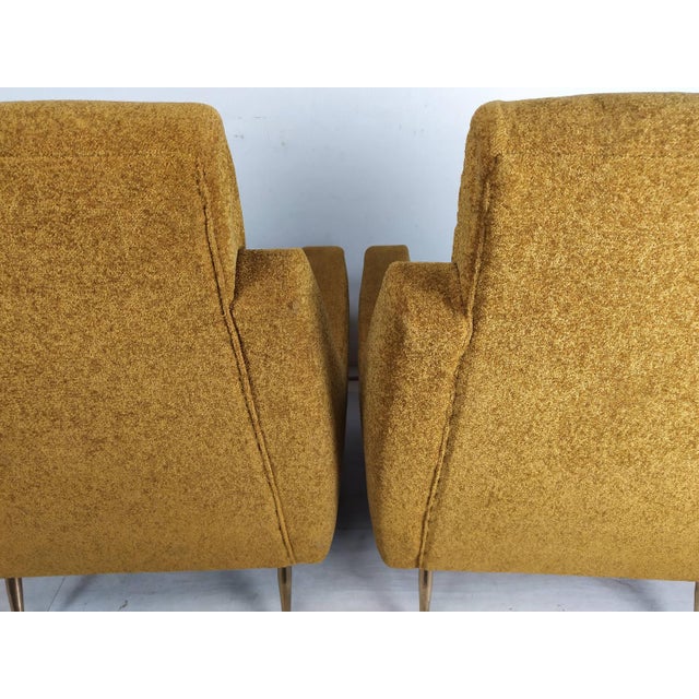 Set of Vintage Mustard Velvet Armchairs, 1960s For Sale - Image 11 of 18