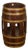 Labeled English 1900s R.A. Lister & Co. Oak and Brass Barrel with Open Section For Sale