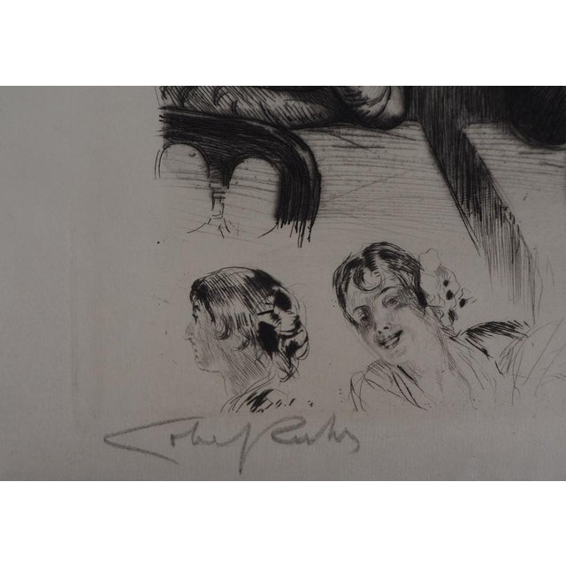 Alméry Lobel-Riche, On the Scene, Original Etching For Sale - Image 3 of 7