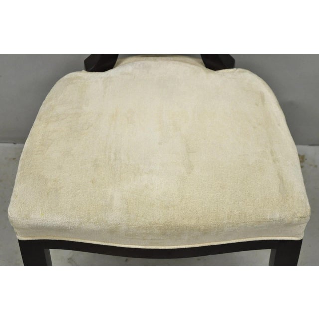 Red Barbara Barry for Baker Oval X-Back Mahogany Stain Dining Chairs - Set of 6 For Sale - Image 8 of 18