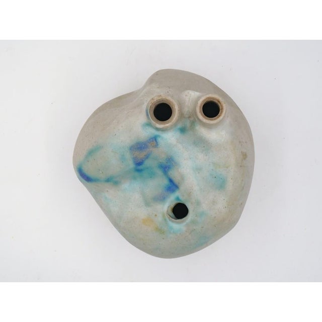 Ceramic Joel Edwards Blue Drip Pottery Vessel Sculpture Vase For Sale - Image 7 of 7