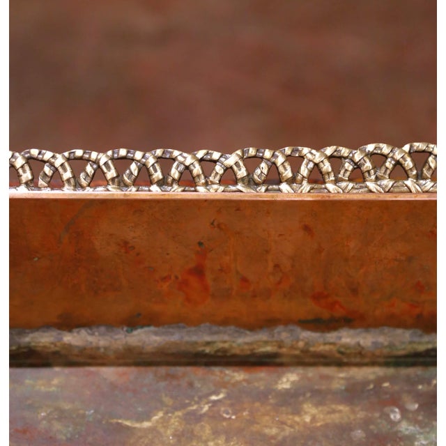 19th Century French Louis XV Veneer Jardinière With Bronze Ormolu Mounts & Zinc Tray For Sale - Image 9 of 17