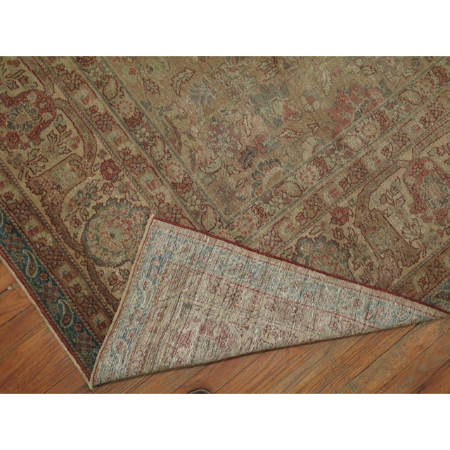Pictorial Persian Tabriz Rug rug no.9868 For Sale - Image 10 of 13