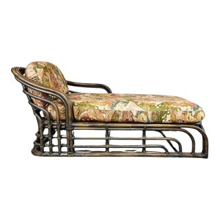 Bohemian Ficks Reed Style Sculptural Bamboo Chaise Lounge Chair Circa 1960 For Sale