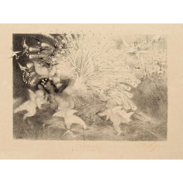 Reverie (Dream) - Original Lithograph by Théo P. Wagner - 1870s 1870s For Sale - Image 3 of 3