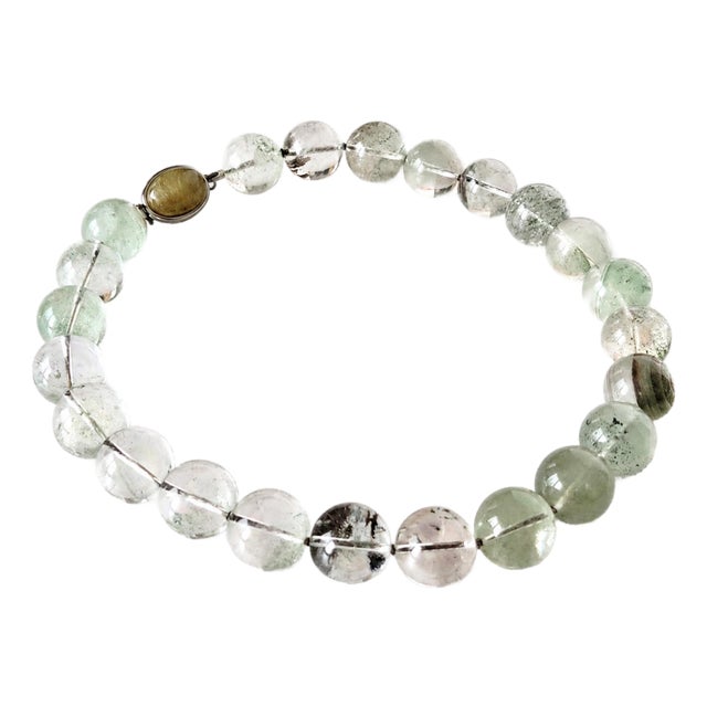Phantom Quartz Knotted Necklace For Sale