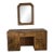 This is a vintage split bamboo vanity and coordinating mirror that was produced in the 1970s, most likely in the...