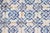 Ceramic Antique 18th Century Portuguese Blue & White Tiles Set of 61 With Repeating Floral-Geometric Pattern For Sale - Image 7 of 18