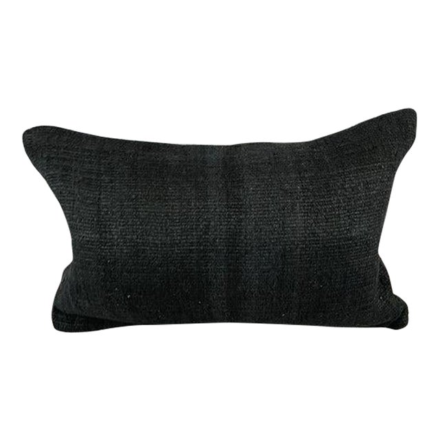 16 x 24 Hemp Pillow Turkish Cushion Natural Black Pillow Cushion Cover For Sale