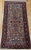 Vintage Persian Sarouk Area Rug, Handwoven Floral Pattern, Ivory & Navy, 2’ X 4’ For Sale In Chicago - Image 6 of 12