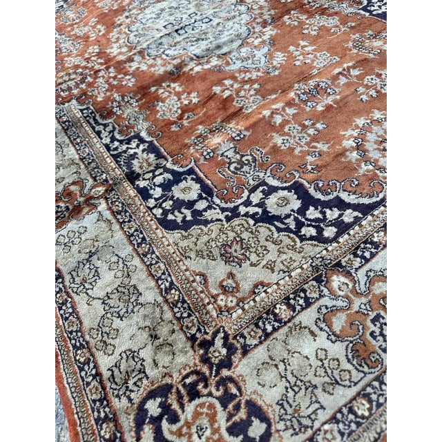 Vintage Sino Qom Silk Rug, 1990s For Sale - Image 15 of 18